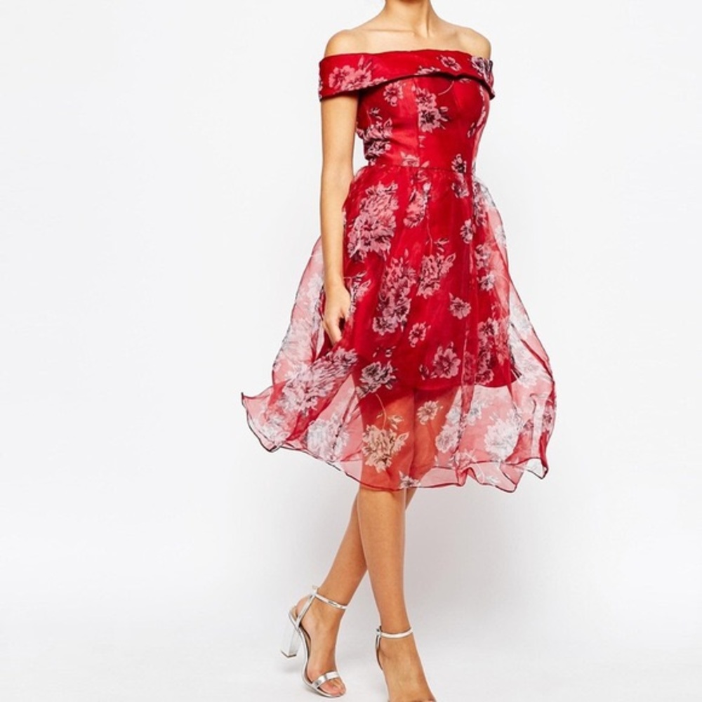 Chi chi London off shoulder dress